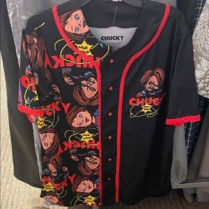 Themed Black and Red Men's Jersey